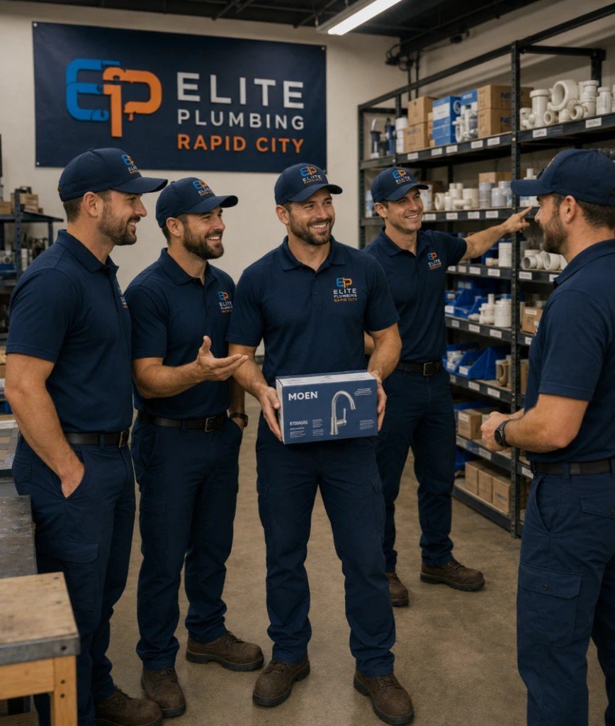 Store keeper is managing the plumbing accessories at Elite Plumbing Rapid City
